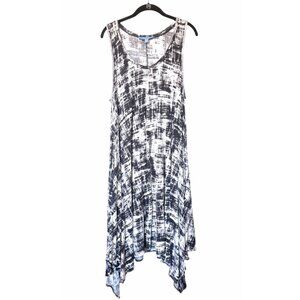 Simply Vera Vera Wang | Black & White Maxi Dress w/ Asymmetrical Bottom | XL